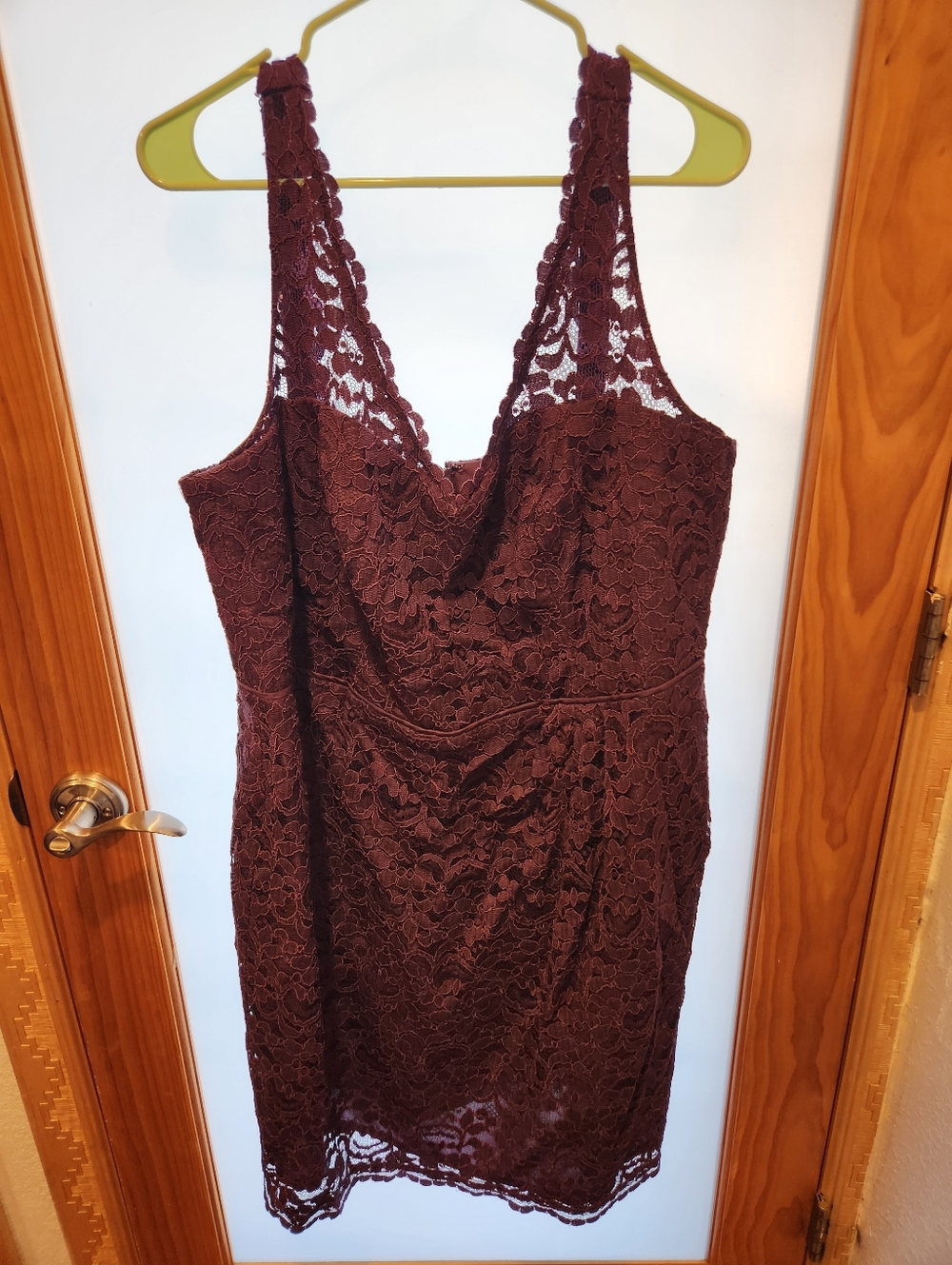 David's Bridal Plum Lace Bridesmaid Dress NWT Size 20